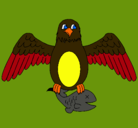 Dibujo Águila cazando pintado por critina