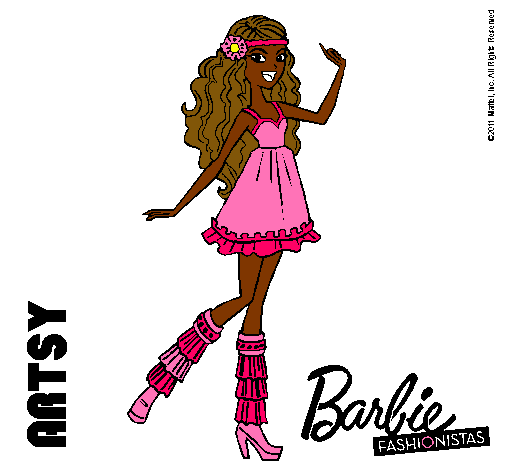 Dibujo Barbie Fashionista 1 pintado por peque1mola