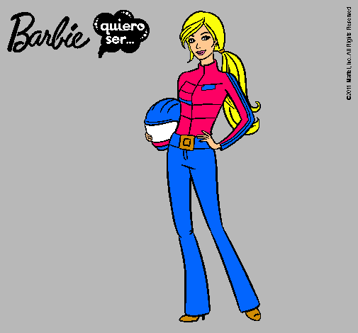 Dibujo Barbie piloto de motos pintado por liborytmma