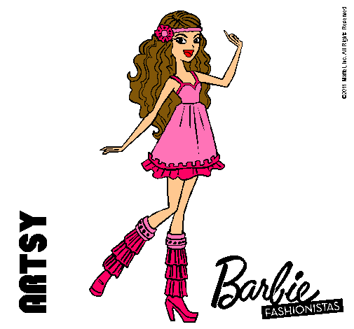 Dibujo Barbie Fashionista 1 pintado por javiboza