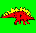Dibujo Stegosaurus pintado por delio