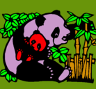 Dibujo Mama panda pintado por KKKKKKJKKKKK