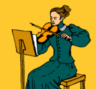 Dibujo Dama violinista pintado por morena2