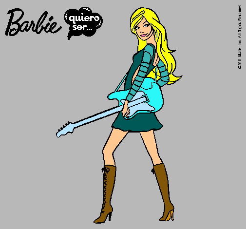 Dibujo Barbie la rockera pintado por liborytmma