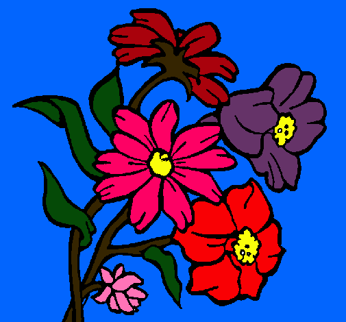 Dibujo Flores pintado por bizz