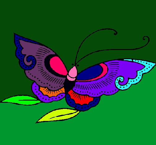 Dibujo Mariposa pintado por bizz