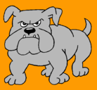 Dibujo Perro Bulldog pintado por yethro