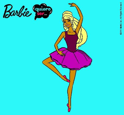 Dibujo Barbie bailarina de ballet pintado por cyra