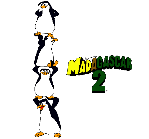 Dibujo Madagascar 2 Pingüinos pintado por jerecarp