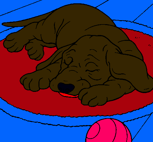 Dibujo Perro durmiendo pintado por Moises2007