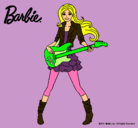 Dibujo Barbie guitarrista pintado por jani
