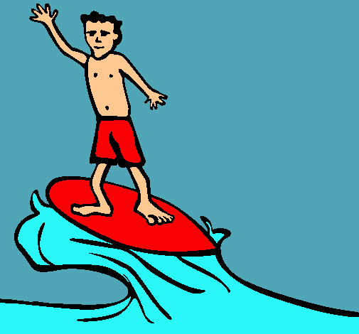 Dibujo Surfista pintado por lautarotom