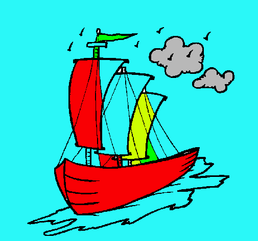 Dibujo Barco velero pintado por lola99