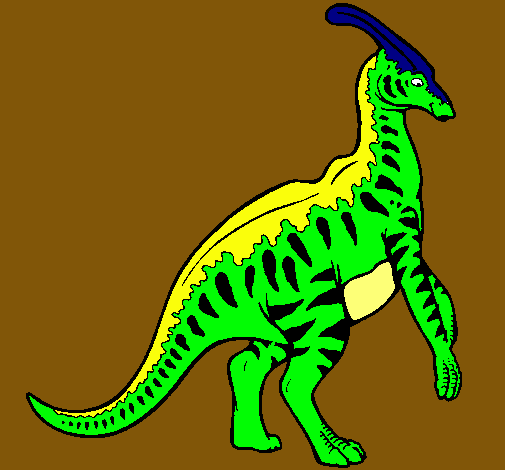 Dibujo Parasaurolofus con rayas pintado por Liamcete