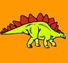Dibujo Stegosaurus pintado por wali