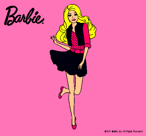 Dibujo Barbie informal pintado por javiboza