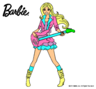 Dibujo Barbie guitarrista pintado por javier6