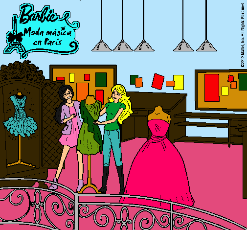 Dibujo Barbie en la tienda pintado por Saara07