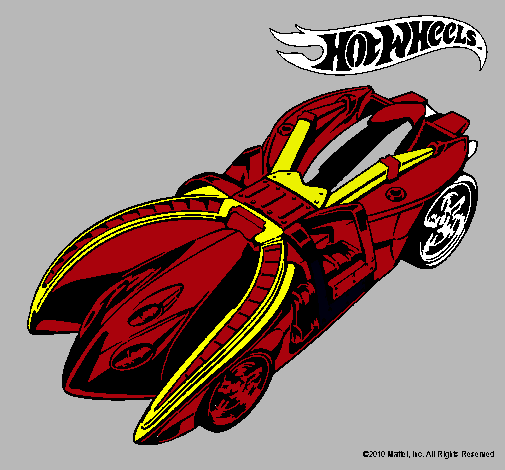 Dibujo Hot Wheels 7 pintado por pais