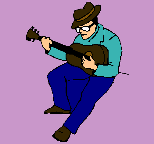 Guitarrista con sombrero