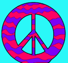 Dibujo Símbolo de la paz pintado por anggel