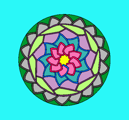 Dibujo Mandala 1 pintado por lizete