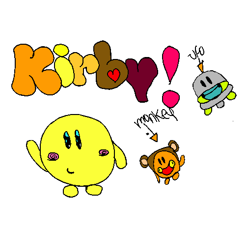 Dibujo Kirby 4 pintado por michelletp