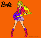 Dibujo Barbie guitarrista pintado por yepp