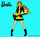 Dibujo Barbie guitarrista pintado por barbieeeee