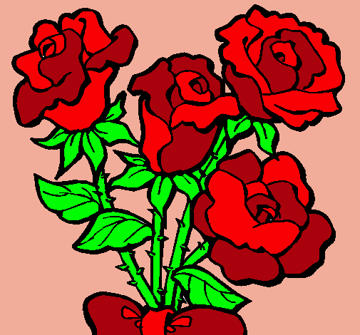 Dibujo Ramo de rosas pintado por IreeneeXB