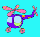 Dibujo Helicóptero adornado pintado por yitu