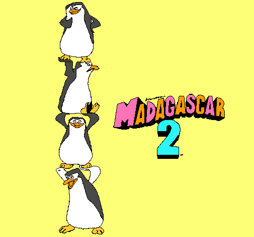 Dibujo Madagascar 2 Pingüinos pintado por milolucia