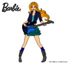 Dibujo Barbie guitarrista pintado por pinguno