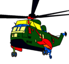 Dibujo Helicóptero al rescate pintado por ramoncito