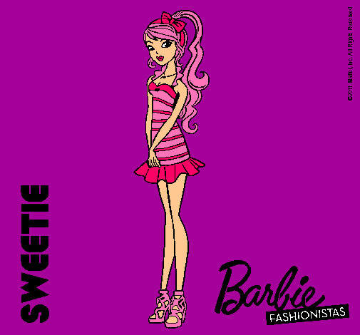 Dibujo Barbie Fashionista 6 pintado por javiboza