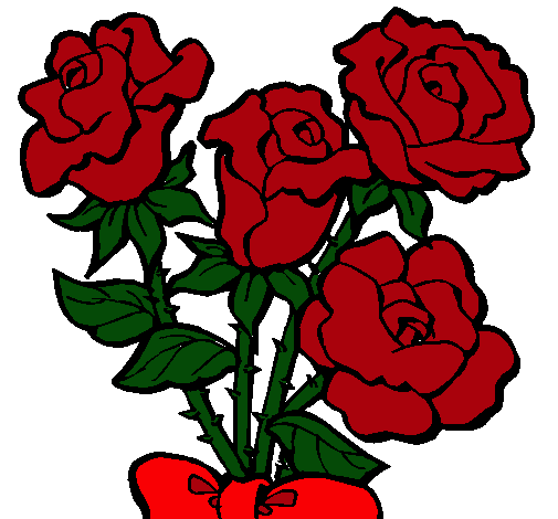 Dibujo Ramo de rosas pintado por jailyn