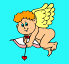 Dibujo Cupido pintado por karinina