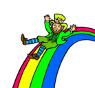 Dibujo Duende en el arco iris pintado por choOkoOretha