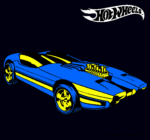 Dibujo Hot Wheels 2 pintado por arriola