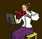 Dibujo Dama violinista pintado por dorita32