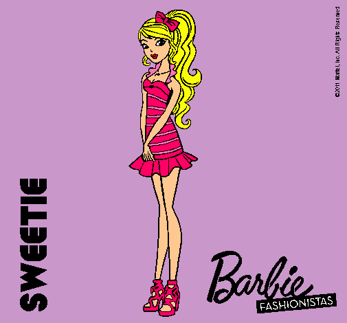 Dibujo Barbie Fashionista 6 pintado por lorenika121