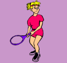 Dibujo Chica tenista pintado por yefry