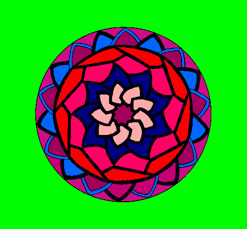 Dibujo Mandala 1 pintado por bizz