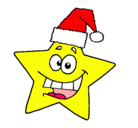 Dibujo estrella de navidad pintado por anetaaa