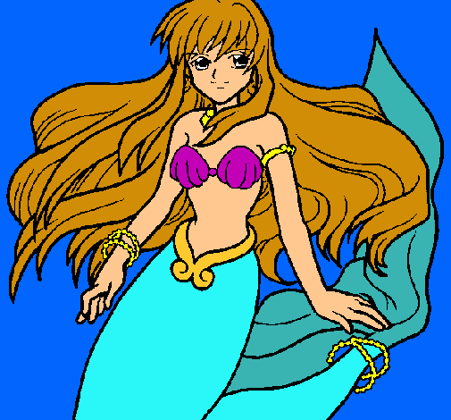 Dibujo Sirena pintado por liz123