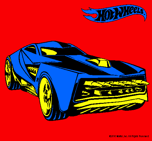 Dibujo Hot Wheels 12 pintado por arriola