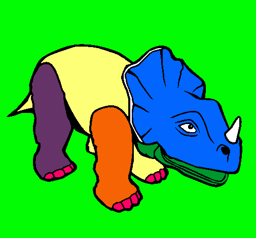 Dibujo Triceratops II pintado por amorts