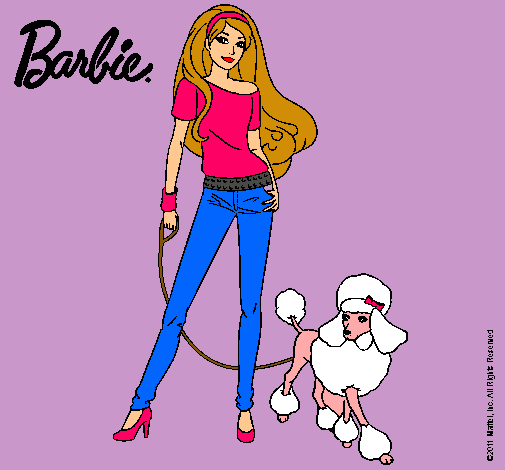 Dibujo Barbie con look moderno pintado por Antonia10