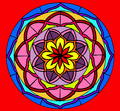 Dibujo Mandala 6 pintado por bizz