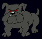 Dibujo Perro Bulldog pintado por agustindiabl